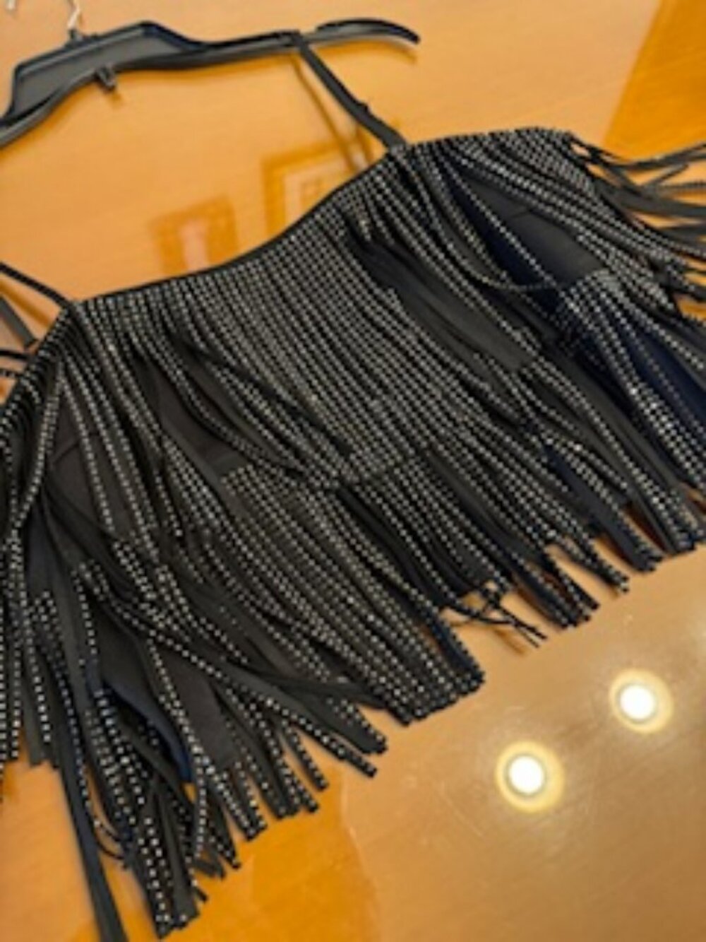 Nylon Apparel Glittery Crop Top